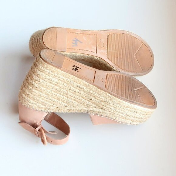 Marc Fisher Alida Pale Pink Platform Espadrille Ankle Strap Sandals Summer Shoes - Picture 12 of 15